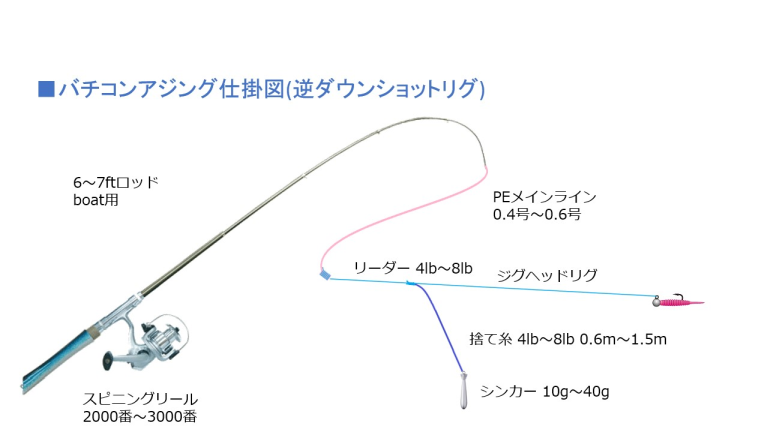 逆ダウンショットリグ